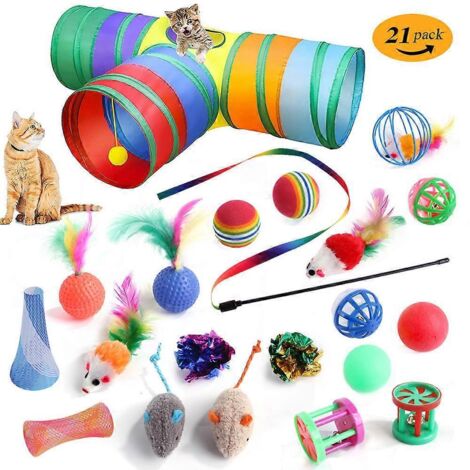 Tunnels-tubes pliables à 3 compartiments pour lapins et chats - Petit abri pliable pour lapins et cochons d'Inde