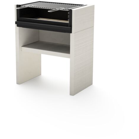 TUOZI - Barbecue fixe pour bois et charbon modèle VENIT FLEX (Gris/Blanc - 78 x 47 x 95 cm) REF: 8061 - Idéal jardin et terrasse