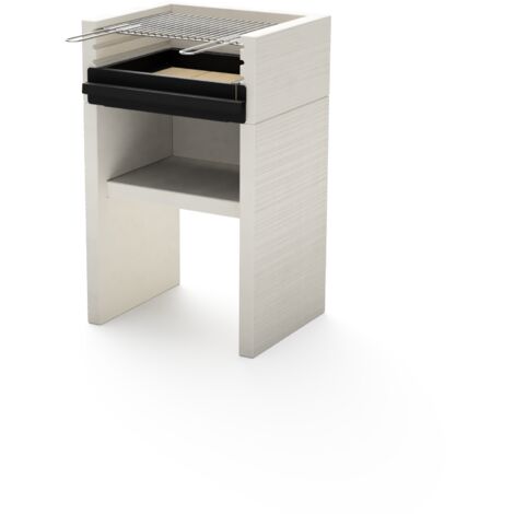 TUOZI - Barbecue fixe pour charbon modèle VENIT FLEX (Gris/Blanc - 59 x 47 x 95 cm) REF: 4400 - Résistant et moderne extérieur