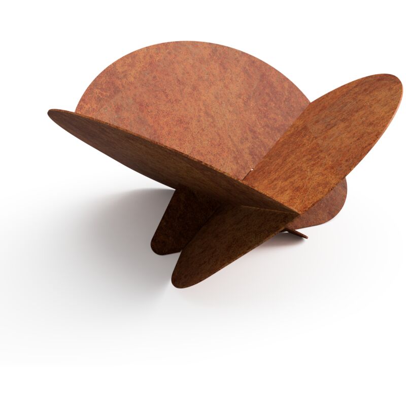 Tuozi - Brasero de Jardin medusae - 75 x 75 x 35 - Brasero d'extérieur pour jardin fabriqué en acier Corten