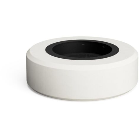 TUOZI - Foyer de Jardin GRAVITAS - 99 x 99 x 30 - Couleur Blanc Lisse. Brasero d'extérieur pour jardin fabriqué en béton