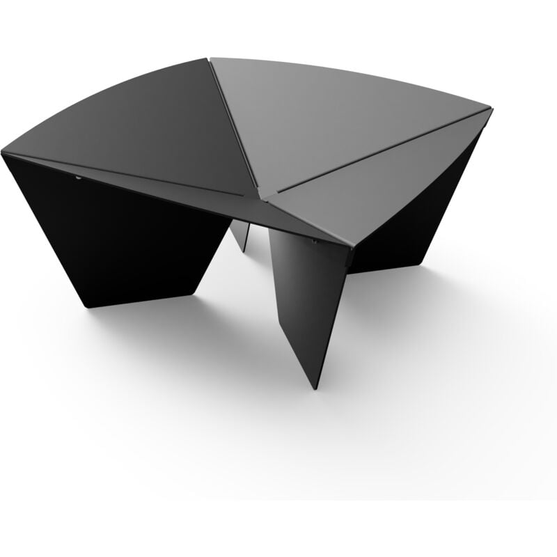 Tuozi - Foyer de Jardin syrtis - 65 x 65 x 31 - Revêtu d'Acier Thermique Noir. Brasero d'extérieur pour jardin fabriqué en acier