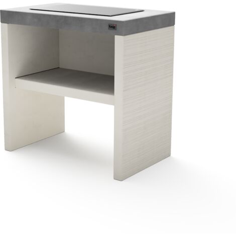 TUOZI - Module de support PLAN/VENIT Electric 78 pour Barbecue en Béton Préfabriqué (Blanc, Gris - 78 x 47 x 47 cm) - Usage Extérieur