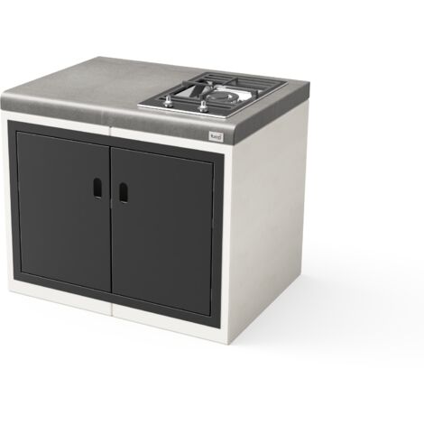 TUOZI - Module de support PLAN/VENIT Electric 78 pour Barbecue en Béton Préfabriqué (Blanc, Gris, Noir - 78 x 47 x 47 cm) - Usage Extérieur