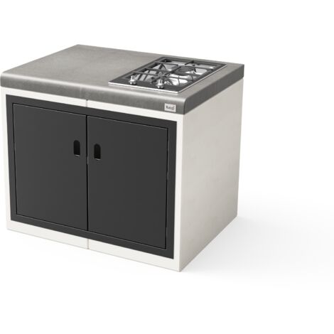 TUOZI - Module de support SUD Électrique pour Barbecue en Béton Préfabriqué (Blanc, Gris, Rouge - 81 x 60 x 60 cm) - Usage Extérieur