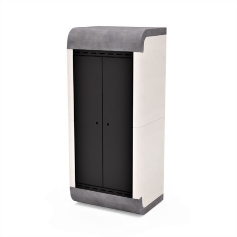 TUOZI - Module latéral SUD STALL pour Barbecue en Béton Préfabriqué (Blanc, gris, noir - 81 x 60 x 60 cm) - Usage Extérieur