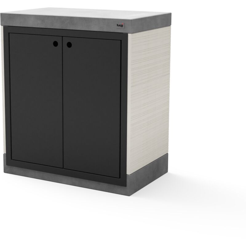 Module Stand plan/venit 1 pour Barbecue en Béton Préfabriqué (Blanc, Gris, Noir - 78 x 47 x 47 cm) - Usage Extérieur - Tuozi