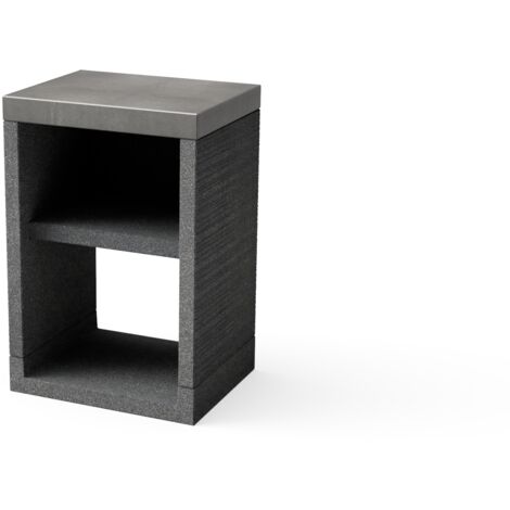 TUOZI - Módulo de soporte BLACK VENIT 59 para Barbacoa de Obra Prefabricada (Gris oscuro - 59 x 47 x 47 cm) - Uso en Exteriores