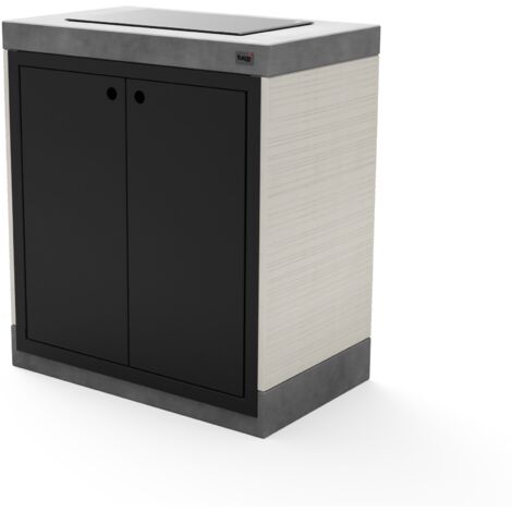 TUOZI - Módulo de soporte PLAN/VENIT Electric 78 para Barbacoa de Obra Prefabricada (Blanco, gris, negro - 78 x 47 x 47 cm) - Uso en Exteriores