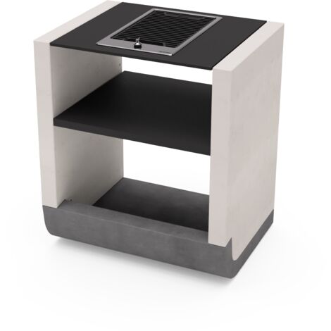 TUOZI - Módulo de soporte SUD Eléctrico para Barbacoa de Obra Prefabricada (Blanco, gris, negro - 81 x 60 x 60 cm) - Uso en Exteriores
