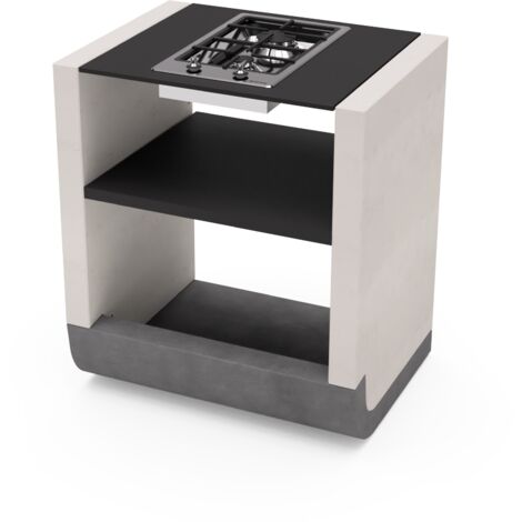 TUOZI - Módulo de soporte SUD Gas para Barbacoa de Obra Prefabricada (Blanco, gris, negro - 81 x 60 x 60 cm) - Uso en Exteriores