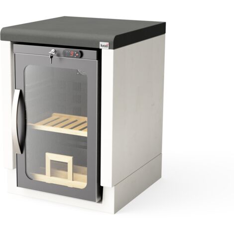 TUOZI - Módulo Stand MÓDULO FRIGORÍFICO 61 para Barbacoa de Obra Prefabricada (Blanco, negro - 61 x 63 x 63 cm) - Uso en Exteriores