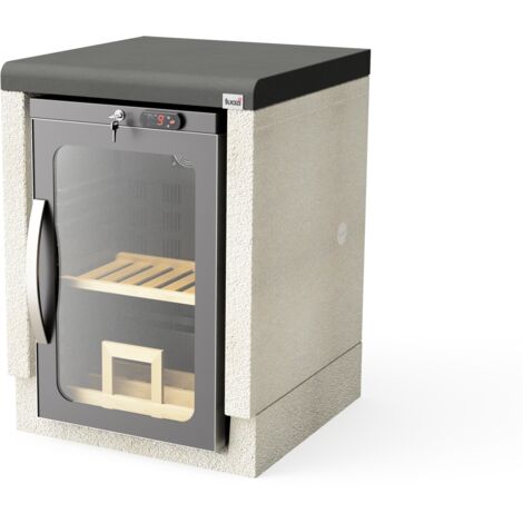 TUOZI - Módulo Stand MÓDULO FRIGORÍFICO 61 para Barbacoa de Obra Prefabricada (Blanco, negro - 61 x 63 x 63 cm) - Uso en Exteriores