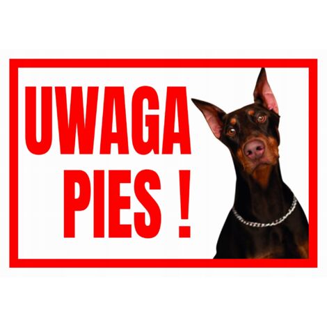 TUP-4 Warnschild ACHTUNG HUND DOBERMANN