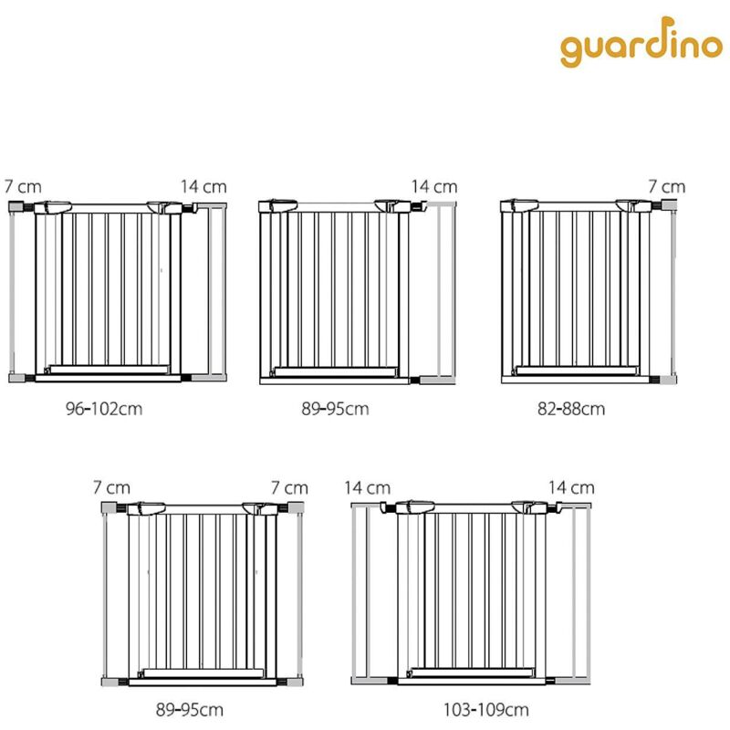 Reer - Tür+ Treppenschutzgitter Guardino Metall 75-81cm weiß
