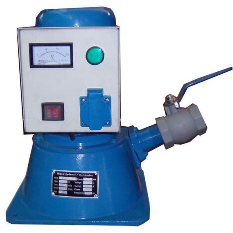 Turbine hydroélectrique 750W – Débit 5-8 l/s – Hauteur d'eau 14-18m – Turgo pour petites installations – Générateur autonome 115/230V – Hdme