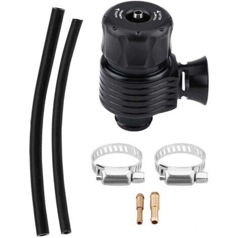 Turbo Blow Off Valve 25mm 1inch Car Turbo Blow Off Valve Dump Valve Adapter Kit avec 2pcs Adapter + 2pcs Clamp + 2pcs Hose(Horn)
