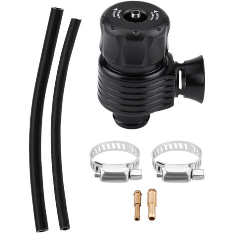 Turbo Blow Off Ventil 25mm 1 Zoll Auto Turbo Blow Off Ventil Ablassventil Adapter Kit mit 2 Adaptern + 2 Klemmen + 2 Schläuchen (Horn)