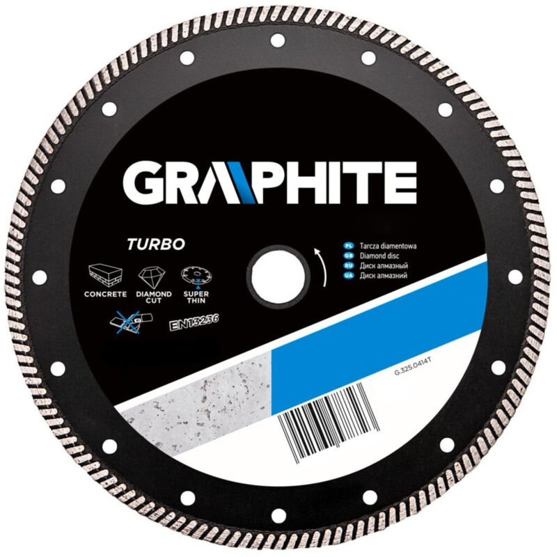 Graphite Graphit – 230 Mm Turbo-diamantklinge – Schneiden Von Beton Und Bewehrung