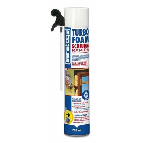 Turbo Foam 750ml Schiuma Espansa Espansiva Schiuma Rapida Valvola Sicurezza
