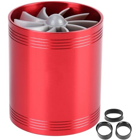 Turbocompresseur Double Ventilateur pour Prise d'Air Automobile - Rouge