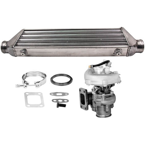 Turbolader +Wasserkühler Kit for Audi VW 1.8 VR6 4 6 Zyl T3 Universal Turbolader 0.63 A/R & Intercooler & 2.5" 64mm Kombinationsprodukte Satz