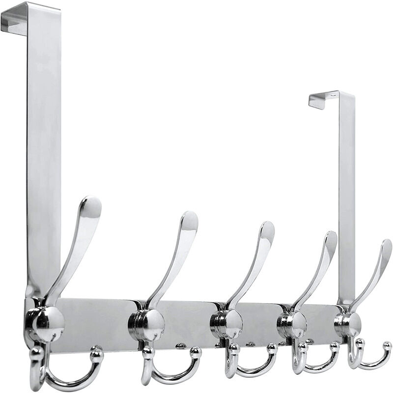 Image of ZVD - Glastürhaken für Badezimmer - Silber, 15 Haken