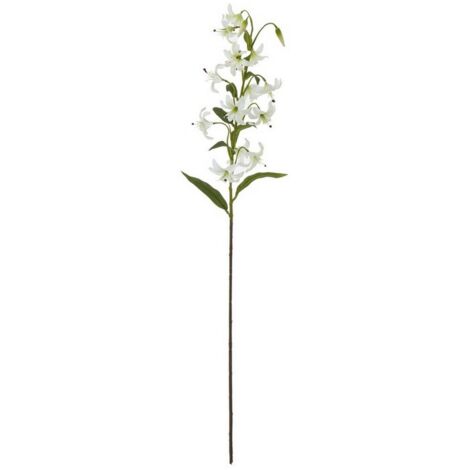 Turks Cap Lily Spray (Single Stem Flower) - Plastic - Height 82 cm - Green