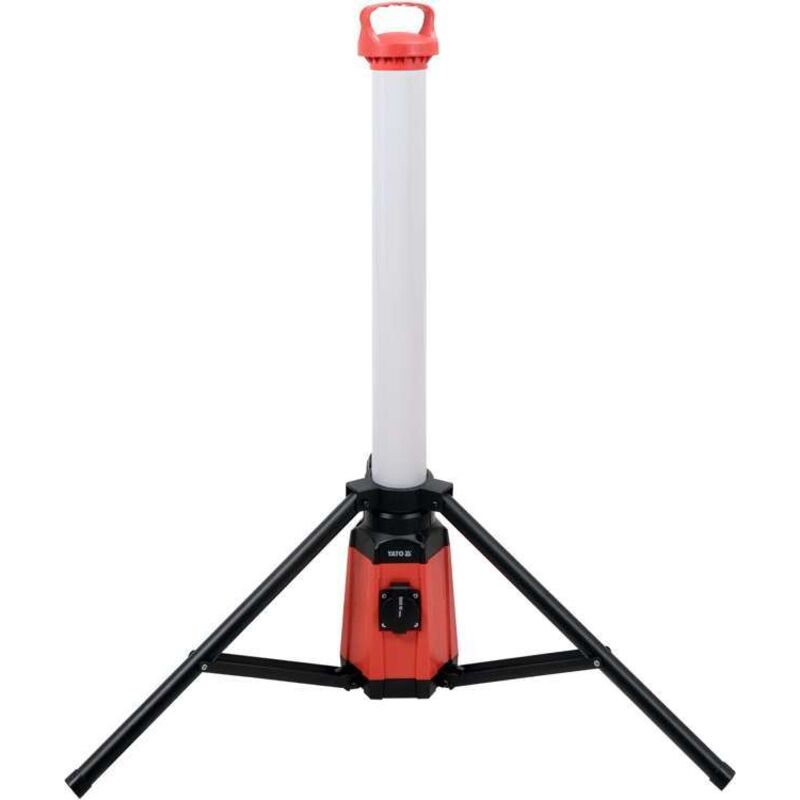 Turm Baustrahler Arbeitsstrahler Werkstattlampe 360° led Standleuchte IP54 mit Steckdose 3800 Lumen