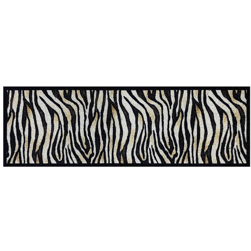 Vica Türmatte - "zebra" - Schwarzweiß - 50x150 Cm