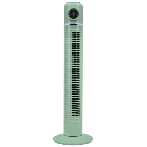 Turmventilator artico grün 45w 3 Geschwindigkeiten w/Fernbedienung und Timer festes und drehbares Display 82x22x22cm