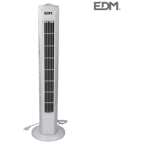Turmventilator, Leistung 45 W, weiße Farbe, 21 x 78 cm, EDM
