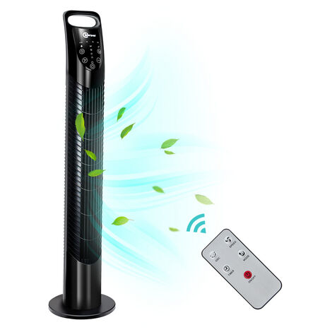 Tragbar Säulenventilator Klimaanlage USB Schreibtisch Turmventilator Schwarz 