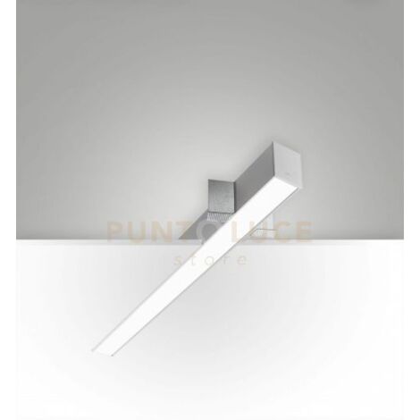 TURNER INCASSO A RASO ALLUMINIO 29W 4000K 3570LM OPALE IP40 100CM DIMMERABILE DALI