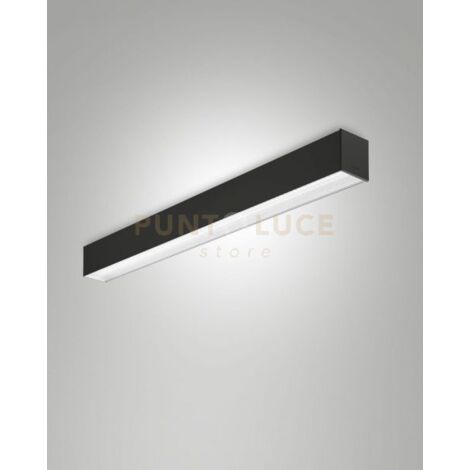 TURNER PLAFONIERA NERA A LED 29W 4000K 3570LM PRISMATIC IP40 100CM