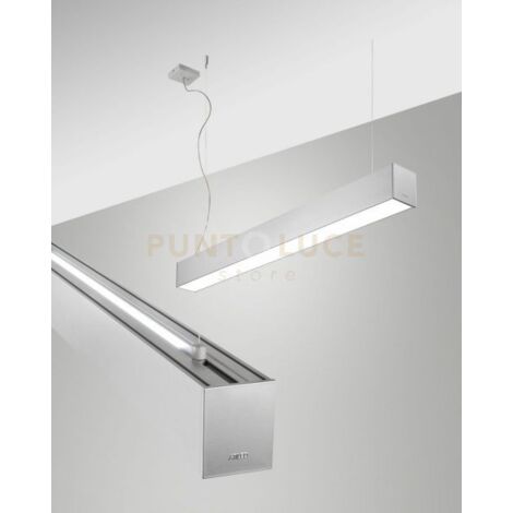 TURNER SOSPENSIONE A DOPPIA EMISSIONE ALLUMINIO 29W+15W 4000K 3570+1440LM OPALE 100CM DIMMERABILE DALI