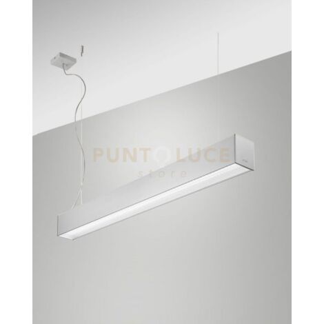 TURNER SOSPENSIONE ALLUMINIO 29W 4000K 3570LM PRISMATIC IP40 100CM DIMMERABILE DALI
