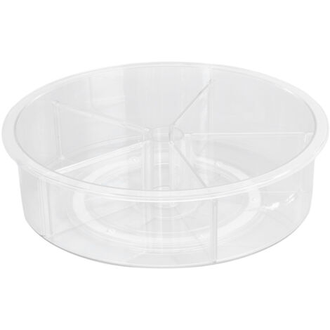 Turntable Organizer 360° Rotatable Large Capacity Durable PET Transparent Wide Application Spinning Organizer