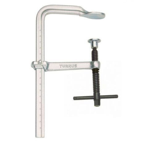 TURNUS 469K-025 - Tornillo de apriete todo acero mango en T 250x120mm Riel 22x10,5mm