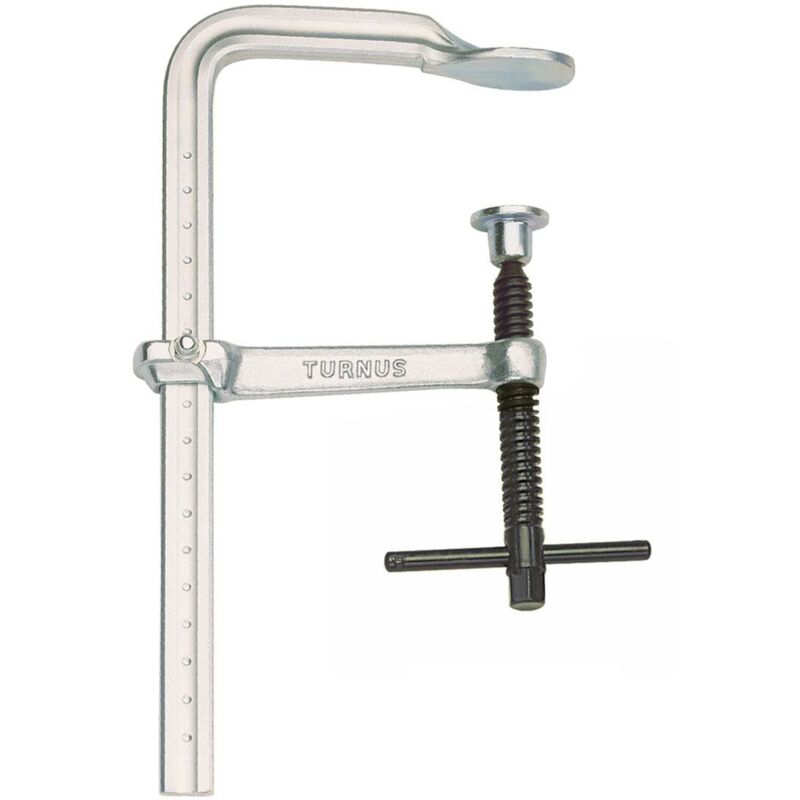 

TURNUS 469K-080 - Tornillo de apriete todo acero mango en T 800x120 mm Riel 27x13 mm