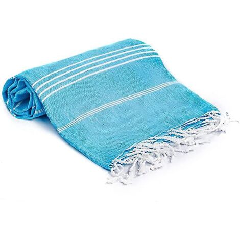 (turquoise, 1)serviette De Plage Grande Drap De Plage Serviette Bain Hammam Turque 100x180cm Sauna, Spa, Yoga, Plage