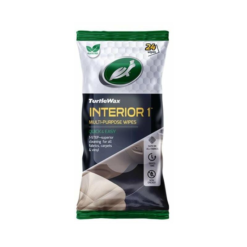 Turtle Wax - Interior 1 Multi-Purpose Wipes, Pack of 24