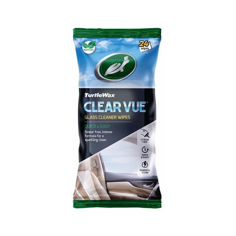 Turtle Wax - Clear Vue Glass Cleaner Wipes, Pack of 24