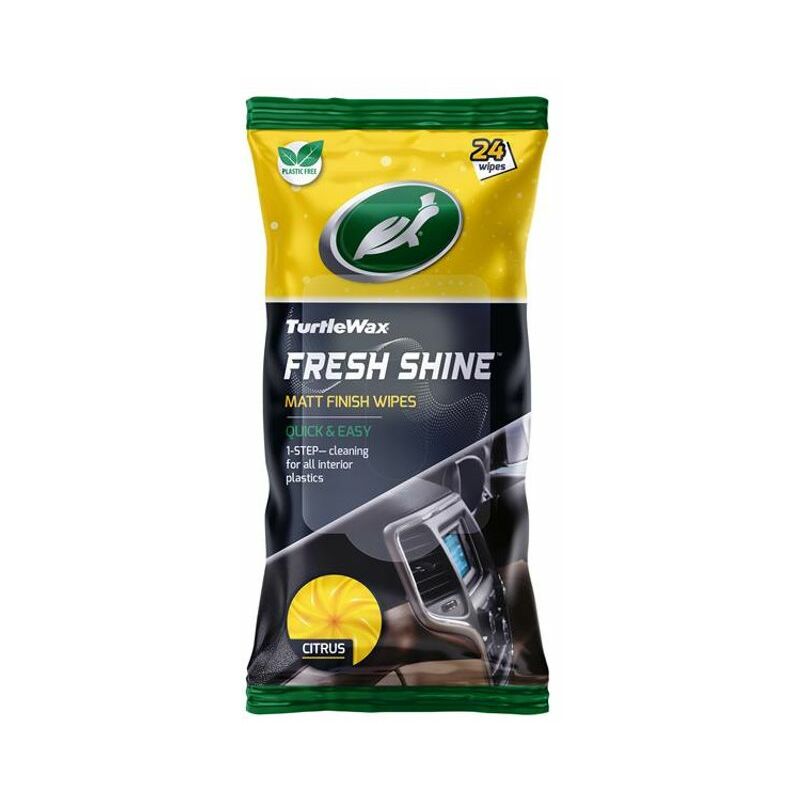 Turtle Wax - Fresh Shine Matt Wipes, Citrus, Pack of 24