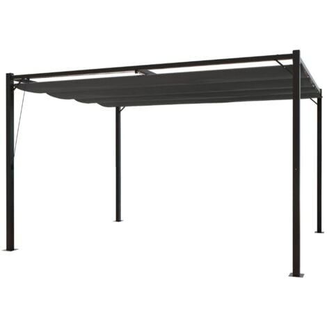 Tusa : tonnelle autoportante 3x4m 12m2 , toile polyester grise