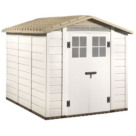 Tuscany Evo 6 6 X 8 240 Apex Plastic Shed Double Door With Two Perspex Windows