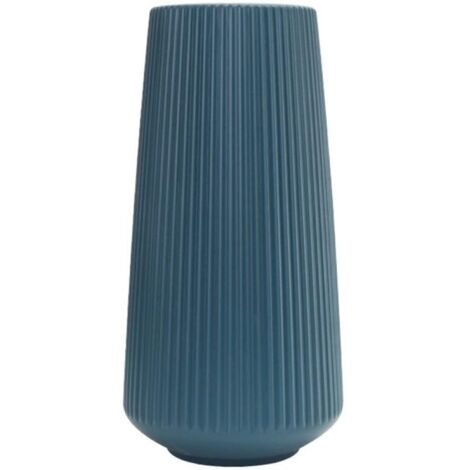 Tuserxln – Vase moderne en plastique 15,5x30,5 cm – Design géométrique pour fleurs fraîches et séchées – Décoration intérieure élégante