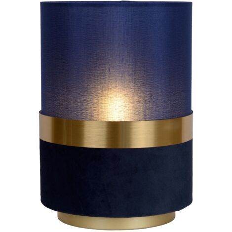 TUSSE. Lampe de tab.-Bleu-Ø15