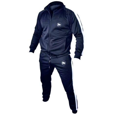 Tuta con piccolo logo WarHouse blu navy/bianco M