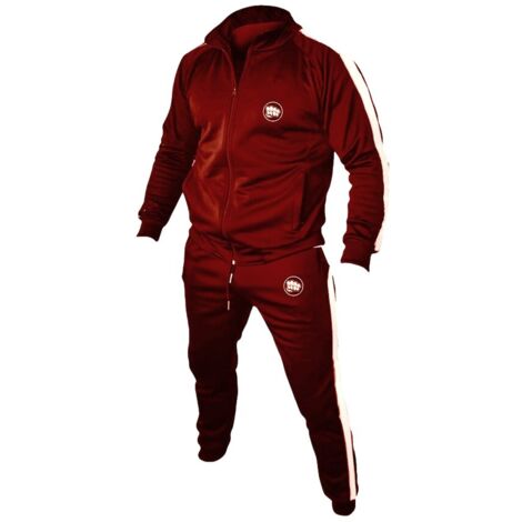 Tuta da ginnastica WarHouse Small Logo rossa/bianca M